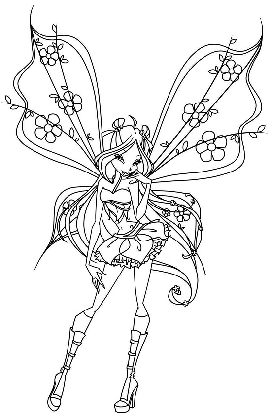 fairy anime coloring pages - photo #18