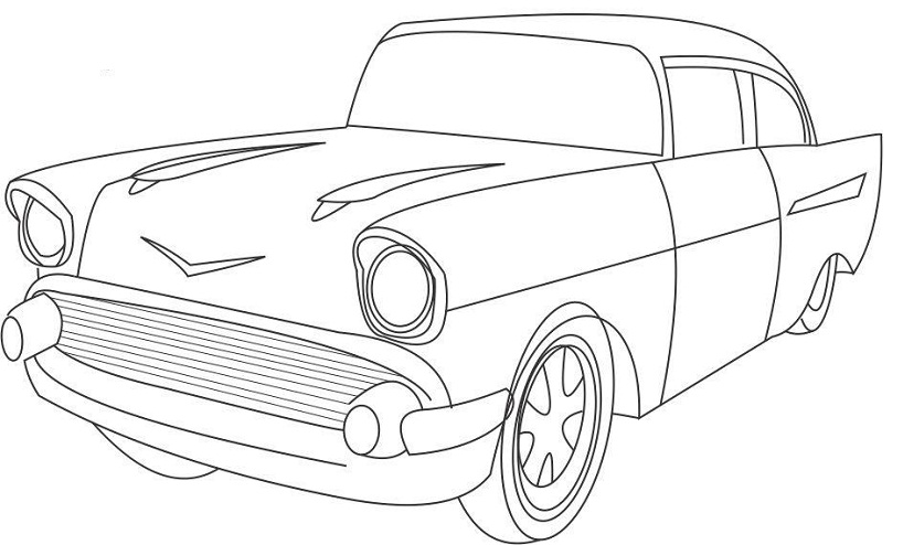 old classic car coloring pages - photo #24