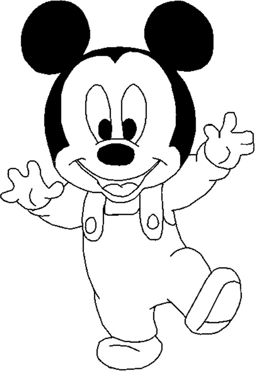 baby coloring pages mickey mouse - photo #29