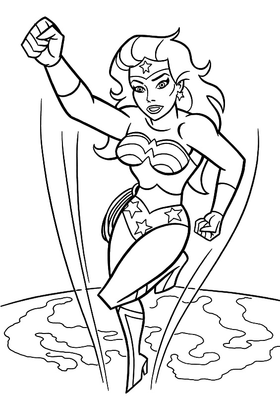 female superhero coloring pages - photo #12