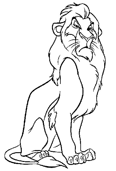 Coloring Pages Of Scar From Lion King - coloringpages2019