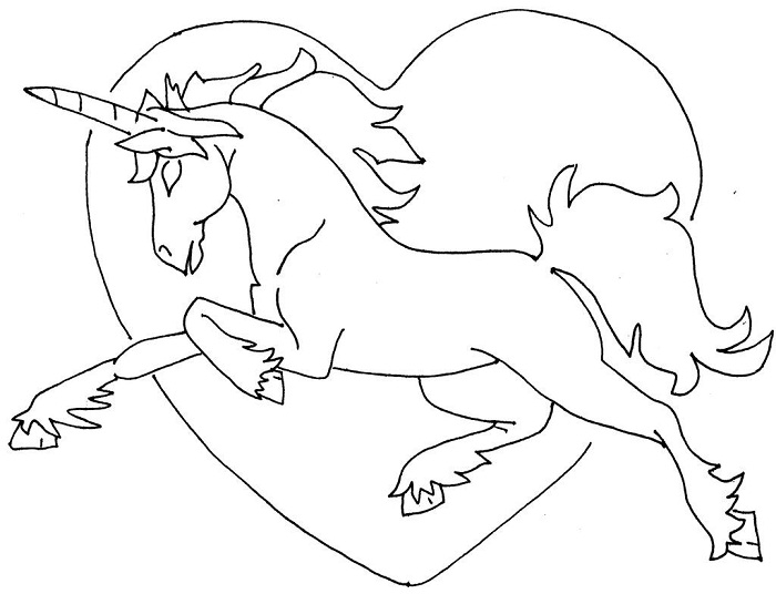 unicorns coloring pages for kids - photo #21