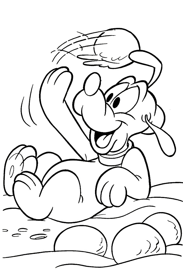 mickey and pluto coloring pages