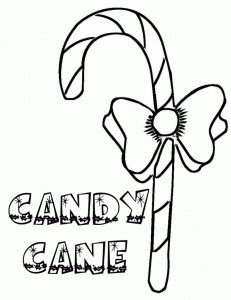 Candy Cane Coloring Printable