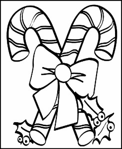 Candy Cane Jesus Coloring Page