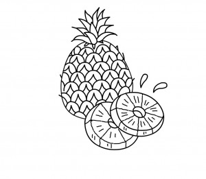 Coloring Pages of Pineapple