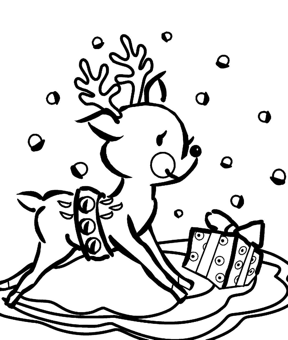 dasher santas reindeer coloring pages - photo #25