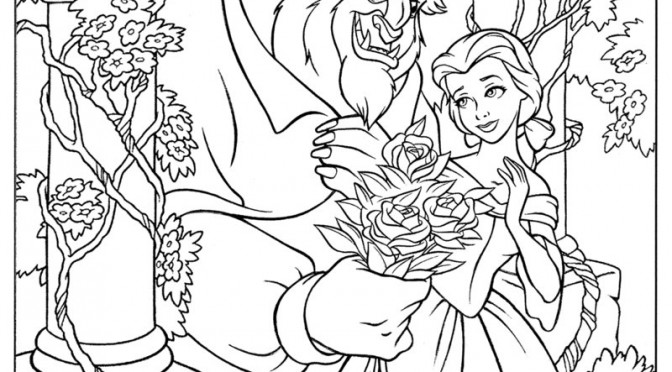 Printable Beauty and the Beast Coloring Pages