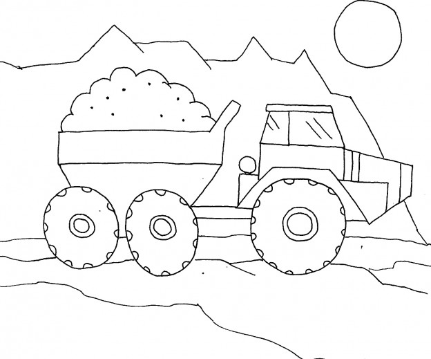 Printable Dump Truck Coloring Pages