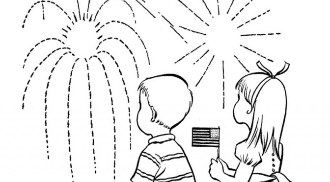 Printable Fireworks Coloring Pages