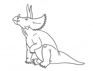 Free Printable Triceratops Coloring Page