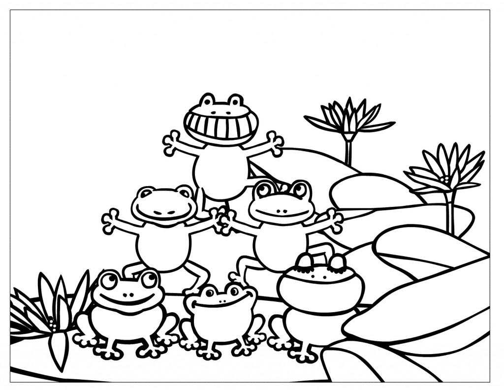 Frog Lily Pad Coloring Page | ColoringMe.com