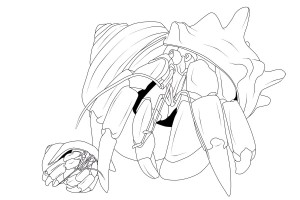 Hermit Crab Coloring Pages Printable
