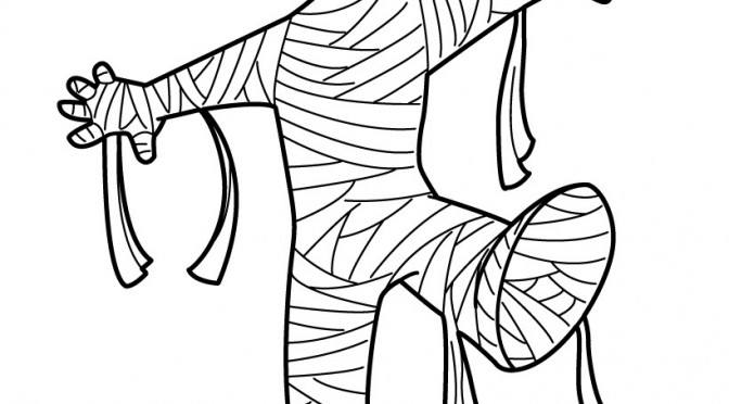 Printable Mummy Coloring Pages