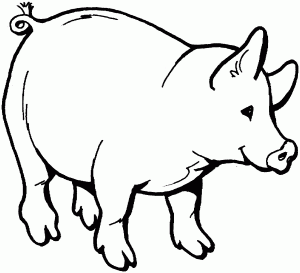 Pig Coloring Page for Toddlers