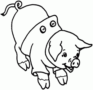 Pig Face coloring Sheet