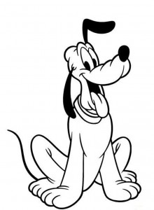 Pluto Coloring Pages Disney