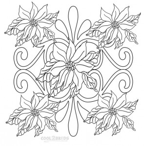 Poinsettia Coloring Pages Printable