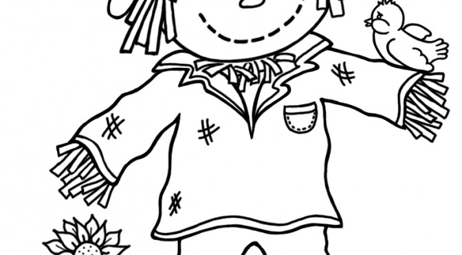 Printable Scarecrow Coloring Pages