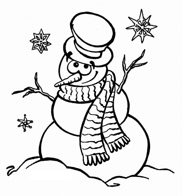 Printable Snowman Coloring Pages