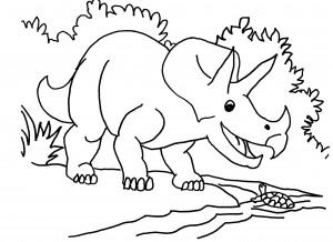 Triceratops Coloring Pages Printable