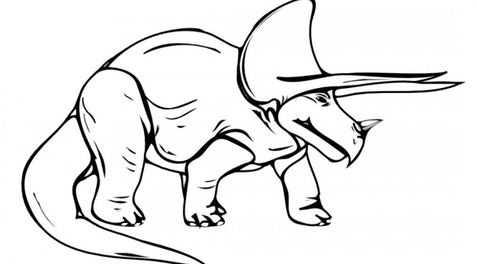 Printable Triceratops Coloring Pages