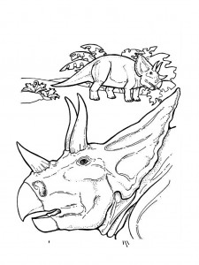 Triceratops Head Coloring Page