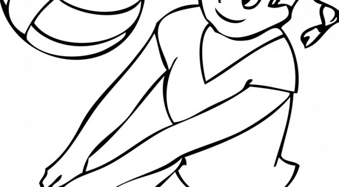 Printable Volleyball Coloring Pages