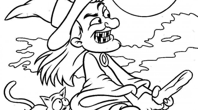 Printable Witch Coloring Pages