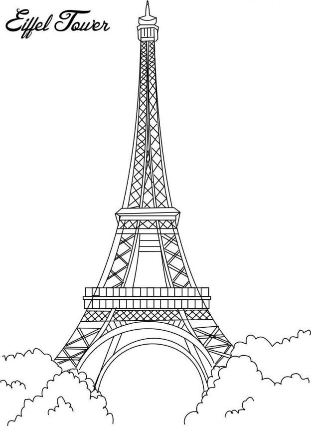 Printable Eiffel Tower Coloring Pages | ColoringMe.com