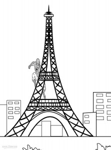 Eiffel Tower Coloring Pages For Kids