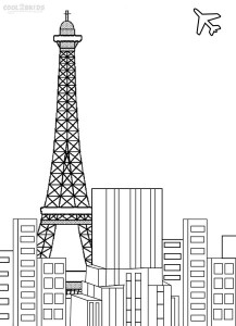 Eiffel Tower Coloring Pages Printable