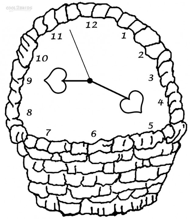 Printable Clock Coloring Pages