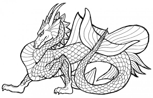 Printable Chinese Dragon Coloring Pages