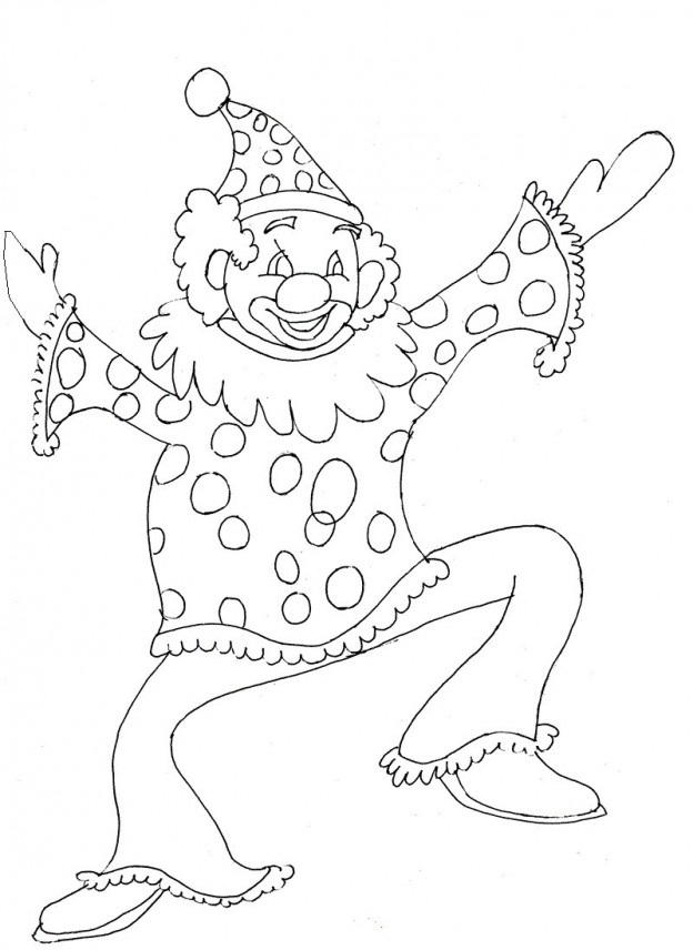 Printable Clown Coloring Pages