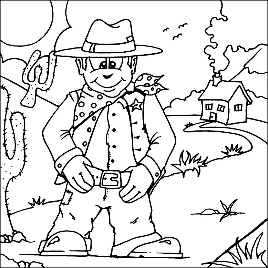 Free Printable Cowboy Coloring Pages