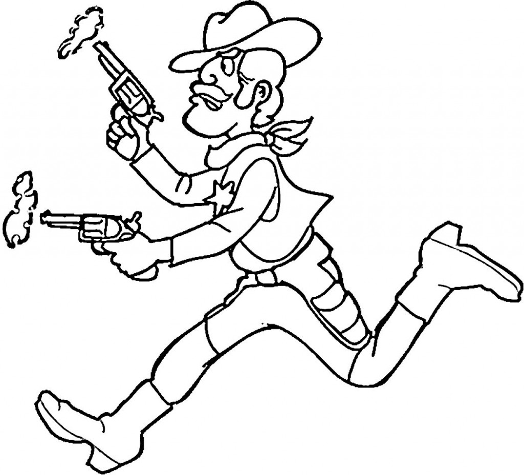 Free Printable Cowboy Coloring Pages for Kids