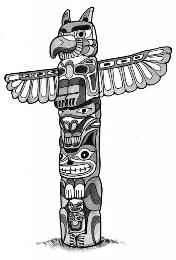 Conocimiento Del Medio Totem Para Colorear Totem Pole Drawing Totem ...
