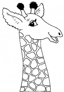 Giraffe Face Coloring Pages