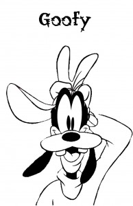 Goofy Face Coloring Pages