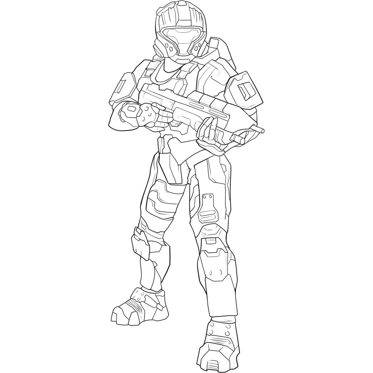 Halo Guns Coloring Pages