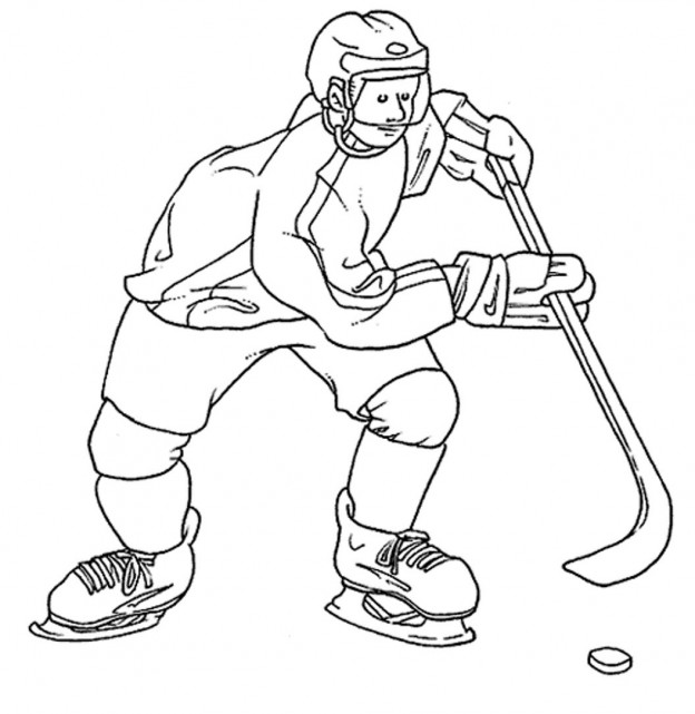 Printable Hockey Coloring Pages