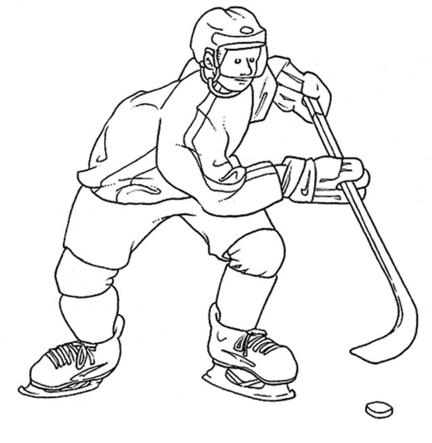 Printable Hockey Coloring Pages