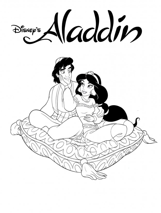 Printable Aladdin Coloring Pages