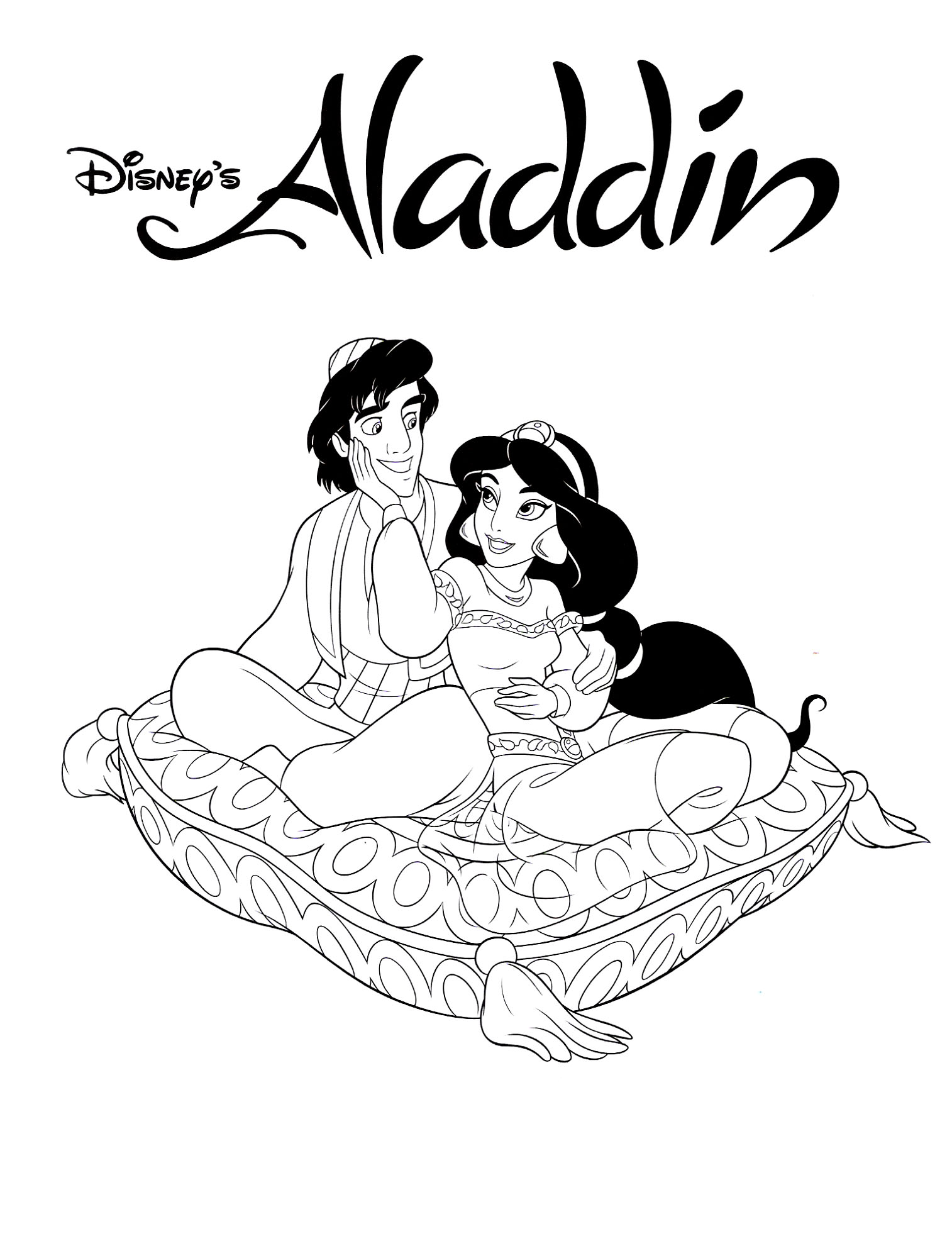 Printable Aladdin Coloring Pages Coloringme Com