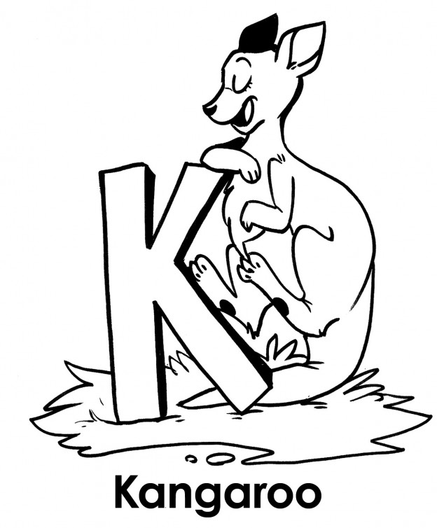 Printable Kangaroo Coloring Pages