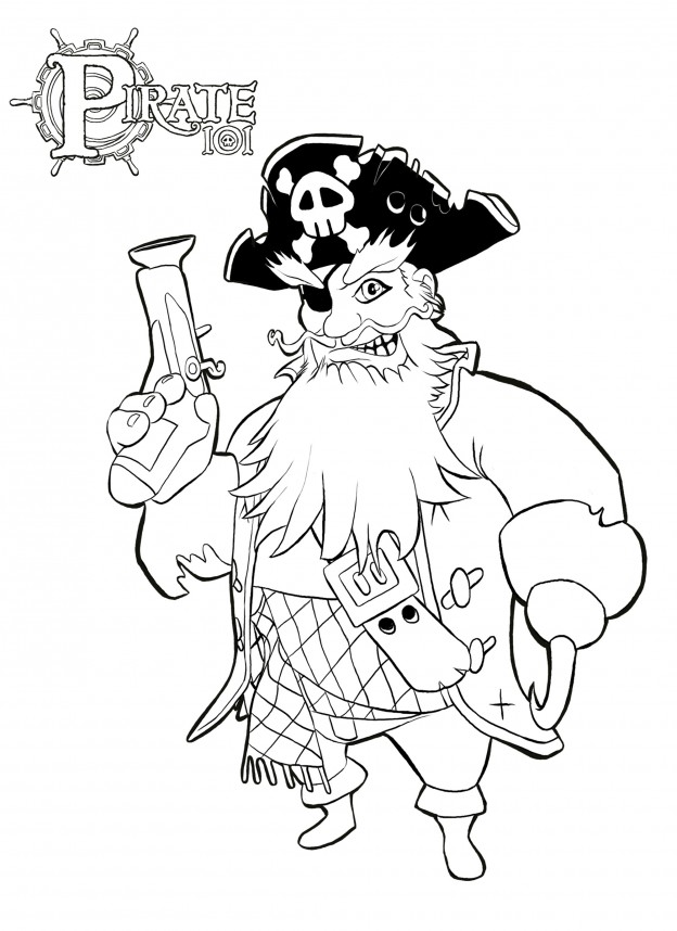 Printable Pirate Coloring Pages