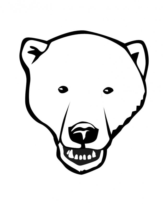 Polar Bear Face Coloring Pages