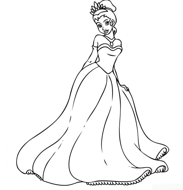 Printable Princess Tiana Coloring Pages