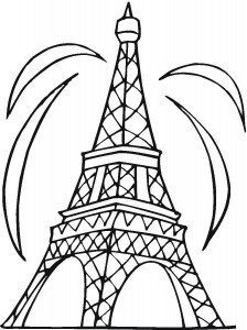 Printable Eiffel Tower Coloring Pages